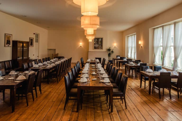 DCU Rooms Glasnevin Campus 1838 Restaurant set for dinner
