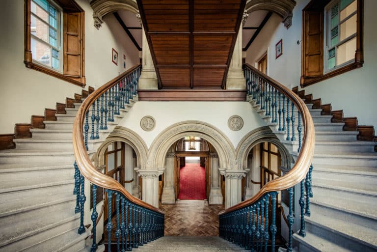 Purcell House grand staircase in DCU Rooms All Hallows Campus