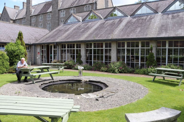 Meditation garden at DCU Rooms