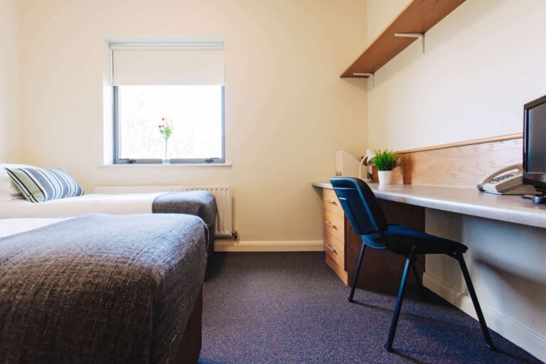 bright double room