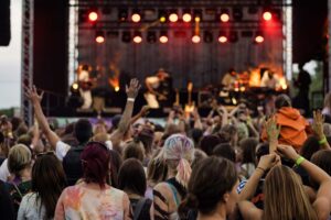 People at a music festival